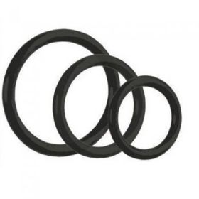 Tri-Rings Set Of 3 Black Rings