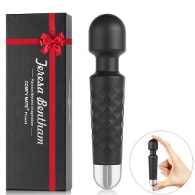 USB Rechargeable Portable 3 in 1 Massage Vibrator for Female Couple Interactive Toys Multi Powerful Vibranting Waterproof (Color: Black)